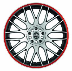 KARIZZMA Mattblack-polished / Color Trim rot 8.5x19