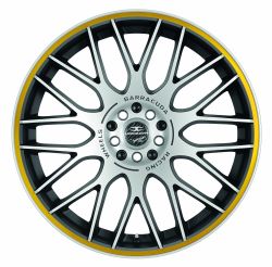 KARIZZMA Mattblack-polished / Color Trim gelb 8.5x19