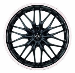 VOLTEC T6 Mattblack Puresports / Color Trim weiss 8x18