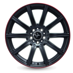 KT16 Matt Black Lip Red 9.5x19