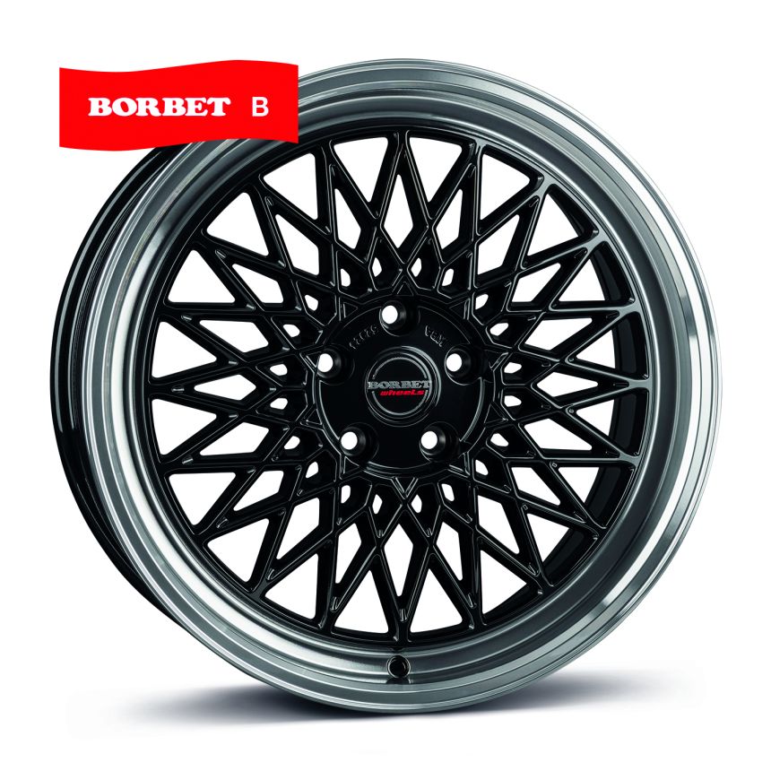 B black rim polished 8x18