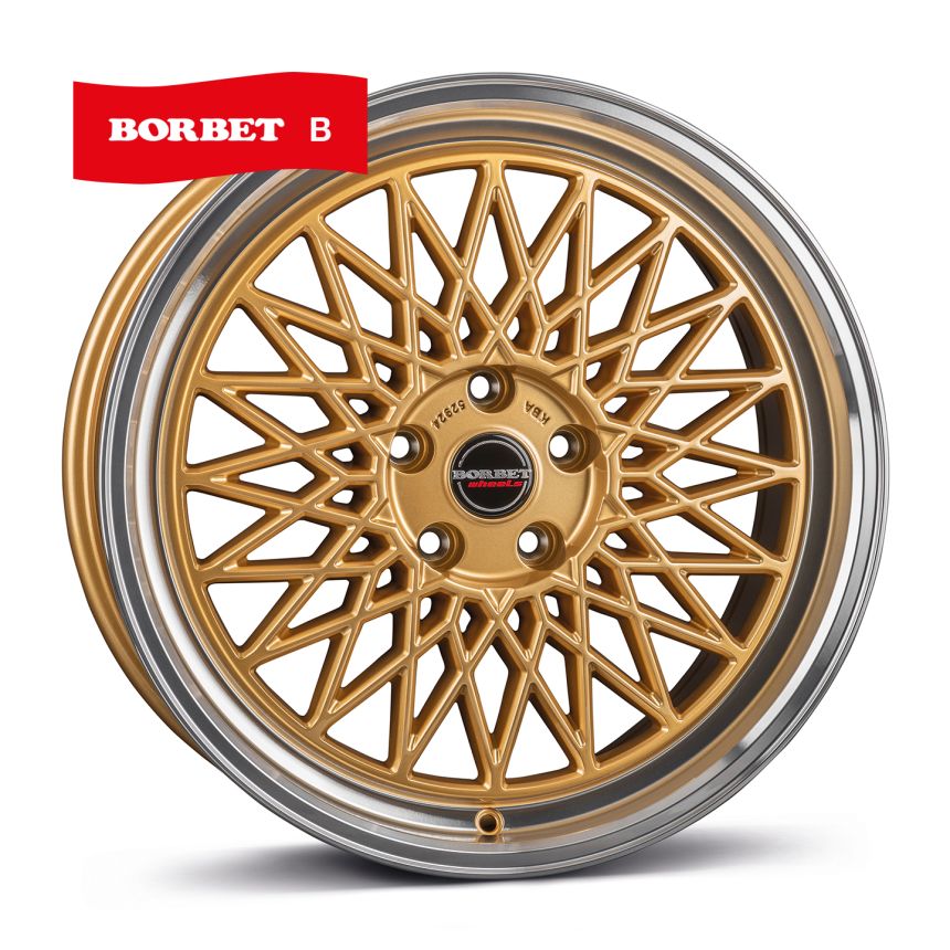 B gold rim polished 8x17
