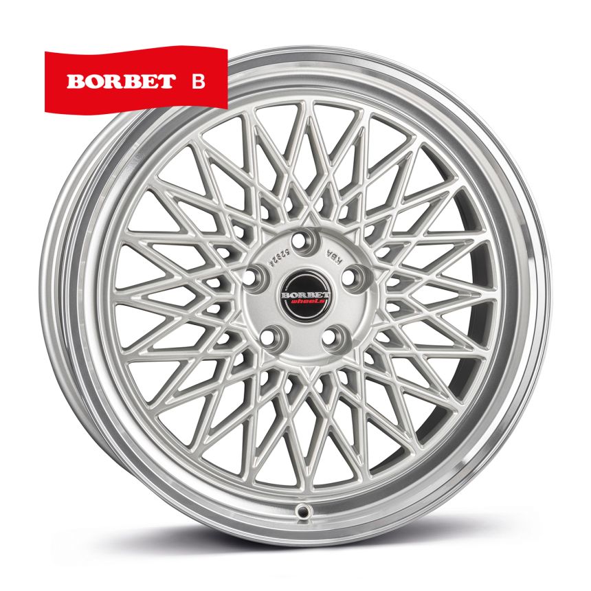 B silver rim polished 8x18