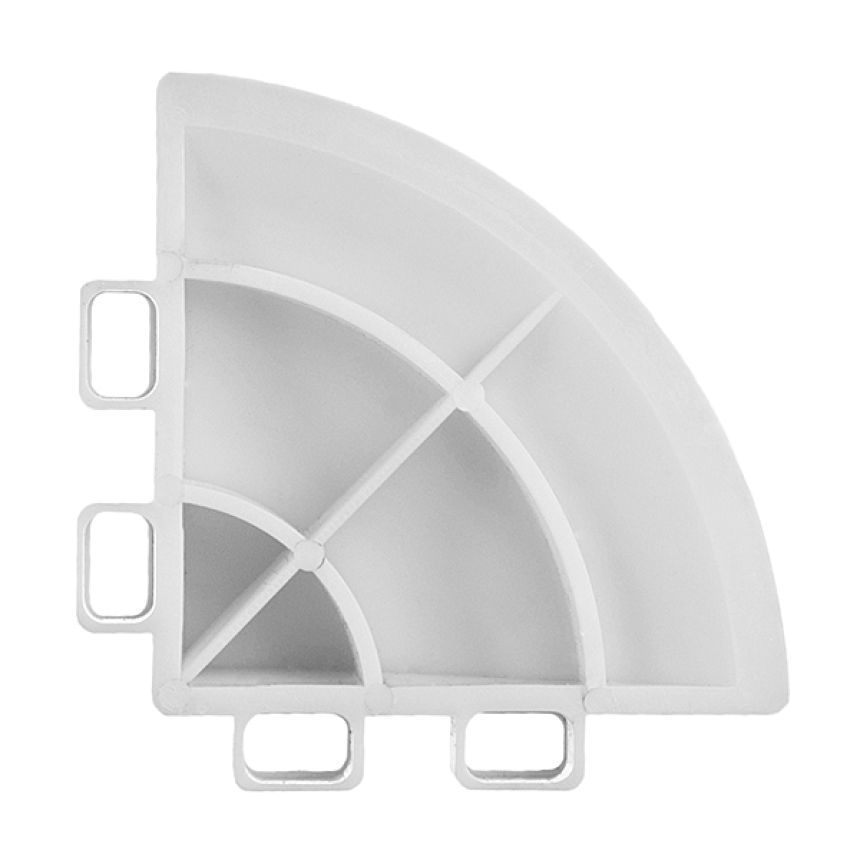 Lattialaatan kulmapala, snow white 4 kpl